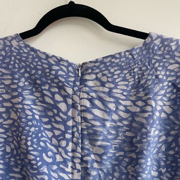 Spenser Jeremy Women's Blue Midi Dress Floral Print Round Neck Size 6 - Picture 6 of 10